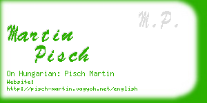 martin pisch business card